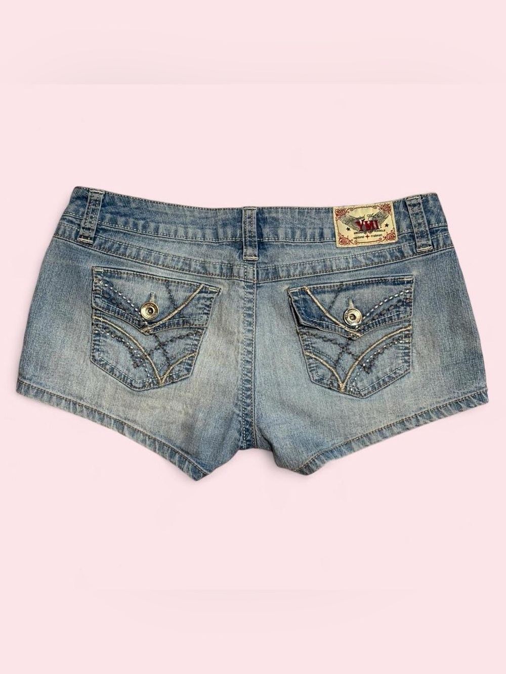 Vintage Y2K 2000s low rise denim jean mini shorts